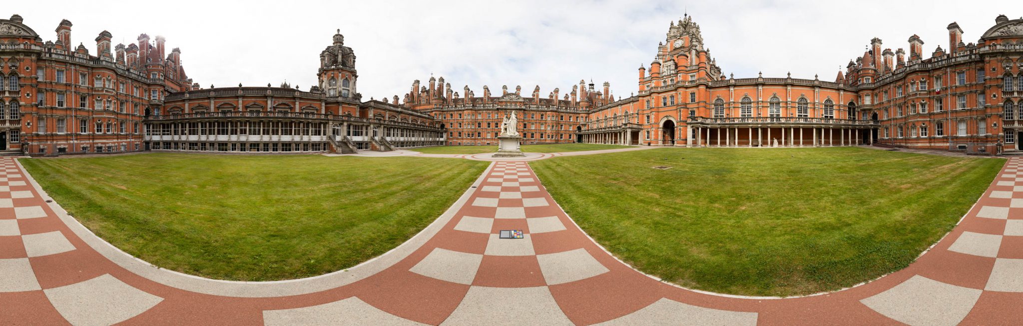 Panoramic Image from a 3D scan and texture capture session at the Royal Holloway Founders Building in Egham, Surrey