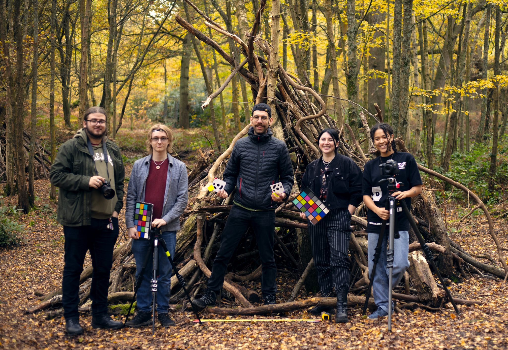 Clear Angle Studios crewmembers with 3D Scanning interns from Bucks New University.